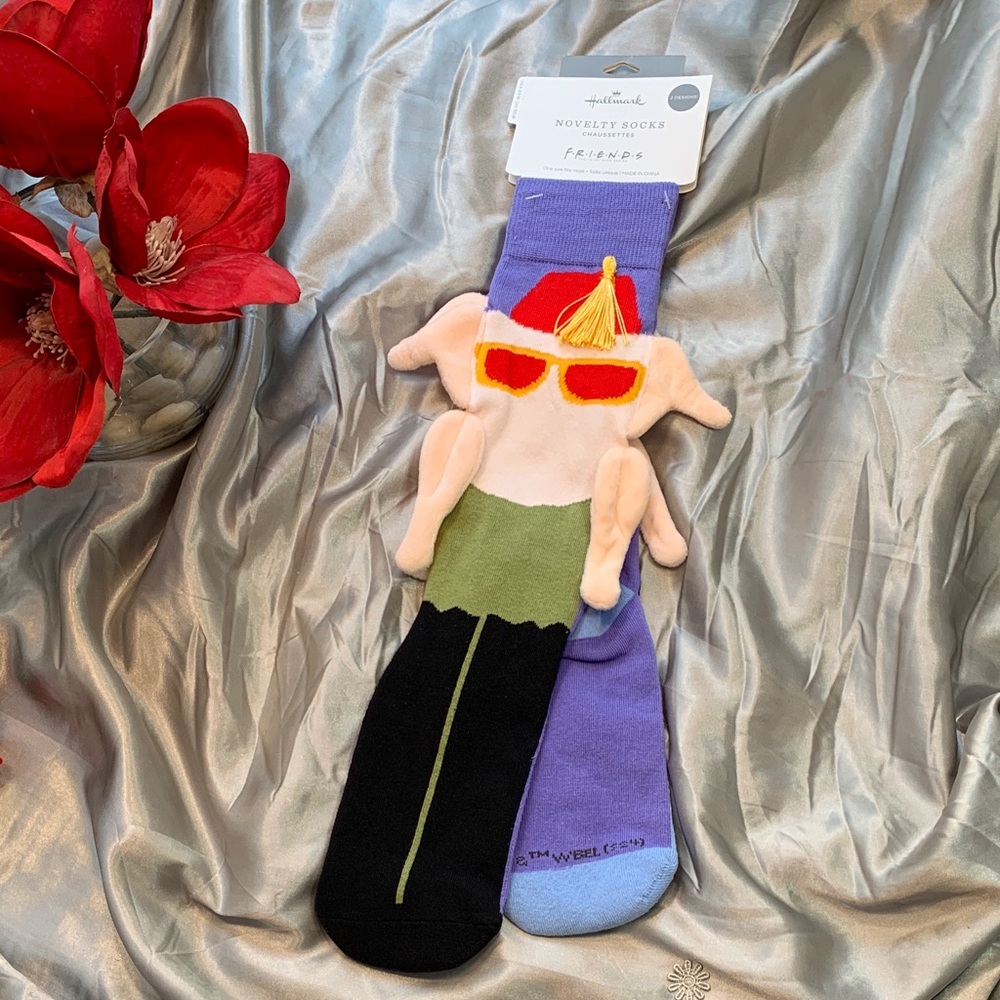 🌹Hallmark • Friends Novelty Socks “Turkey Head” • NWT